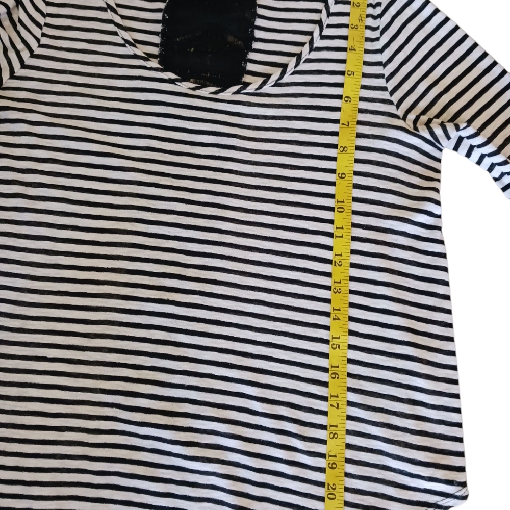 Vintage Havana Black and White Striped Tee - Picture 9 of 11